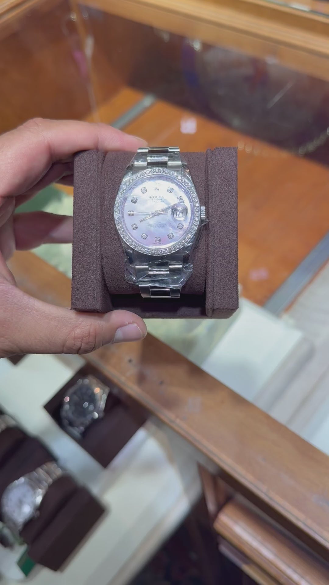 Rolex Datejust 36MM Pink Diamond Dial Diamond Bezel Box Only