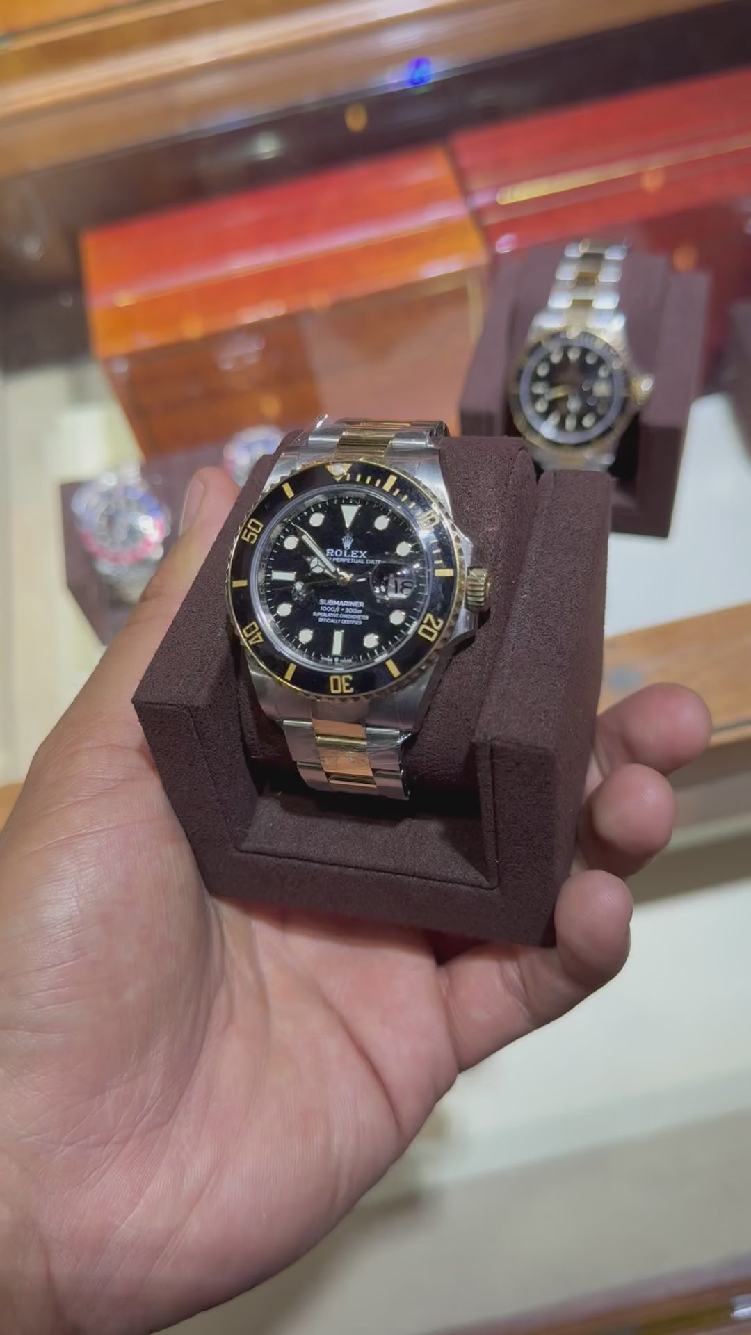 Rolex Submariner Two Tone Box and Card Complete