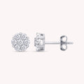 .5ct Diamond Flower Cluster Lab Grown Diamond Stud Earrings Unisex